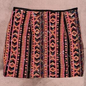 YA Los Angeles Sequined Mini Skirt. Size M